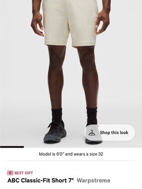 lululemon athletica ABC Classic-Fit Short 7" in Bone